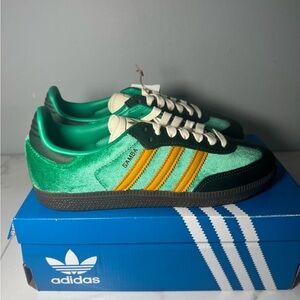 Adidas Samba OG Green/Gold Velvet